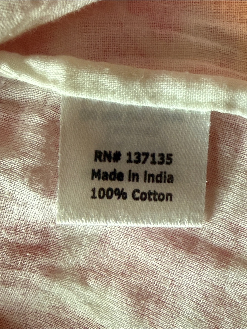 Bella Tu Lightweight Cotton White & Pink Short Sleeve Shift Dress - Picture 6 of 9